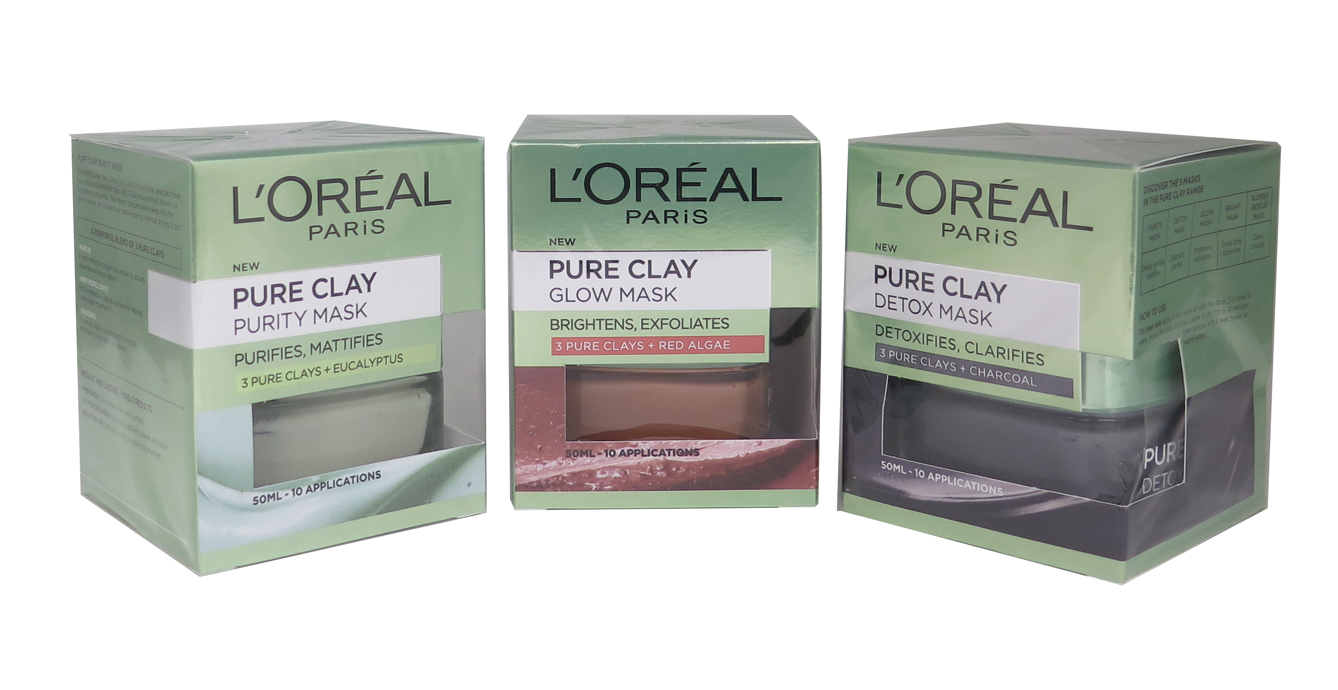 L'Oreal Paris Pure Clay 50ml - Assorted