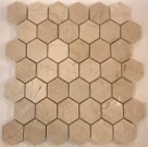 Crema Marfil  2'' Hexagon (A557)