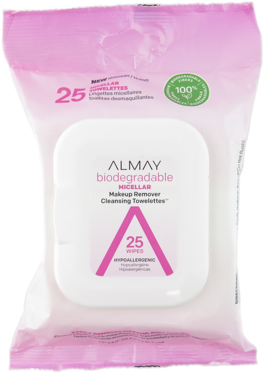 Almay Biodegradable Micellar Makeup Remover Cleansing Towelettes (25 count) 