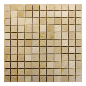Crema Marfil Polished 1" x 1" Mosaic (BAY0143)