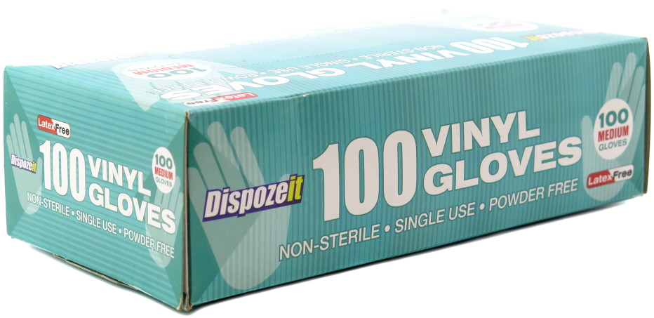 Dispozeit Powder-Free Vinyl Gloves - Medium