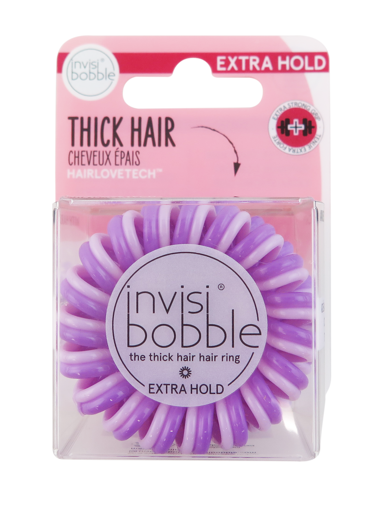 Invisibobble Extra Hold The Secret Purple 3pc (Hanging Pack)
