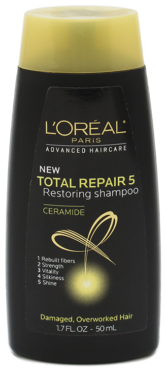L'Oreal Total Repair 5 Restoring Shampoo - Damaged, Overworked Hair 1.7 oz (50mL) Trial Size
