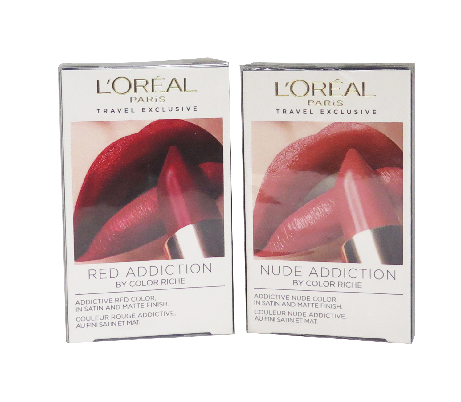 L'Oreal Paris Travel Exclusive Color RIche Lipsticks 3 pcs, 0.17 FL. OZ / 4.8 g - Assorted