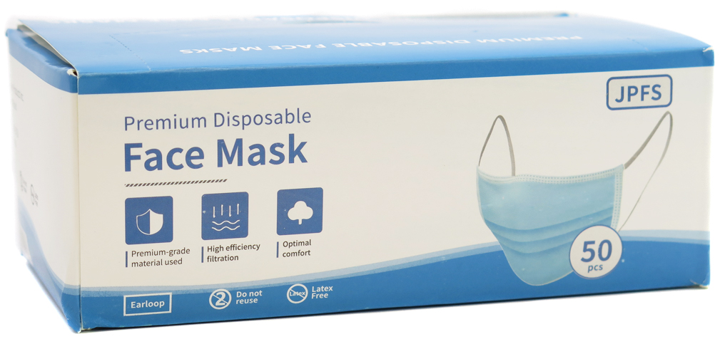 3-Ply Disposable Face Mask (Pack of 50) - Assorted