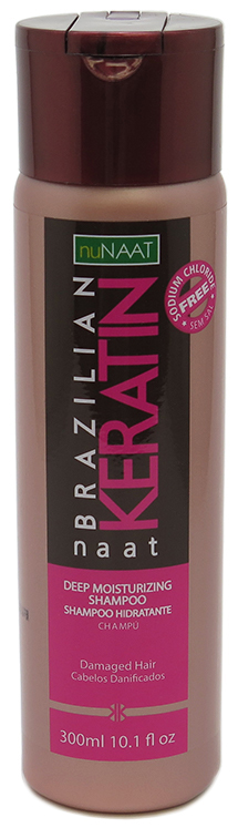 nuNaat Brazilian Keratin Deep Moisturizing Shampoo For Damaged Hair 10.1 fl oz 