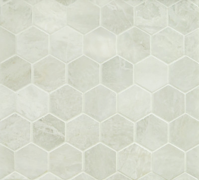 Iceberg Marble Mosaic Polished Hexagon 2" (SFD150)