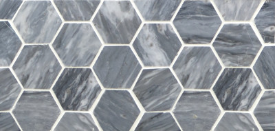 Bardiglio Marble Mosaic Polished Hexagon 2" (SFD177)