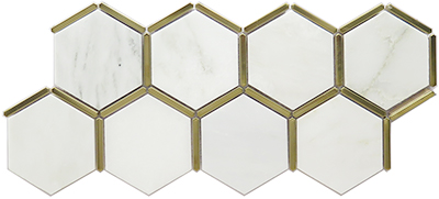 Oriental White + Golen Hexagon (SFD307)